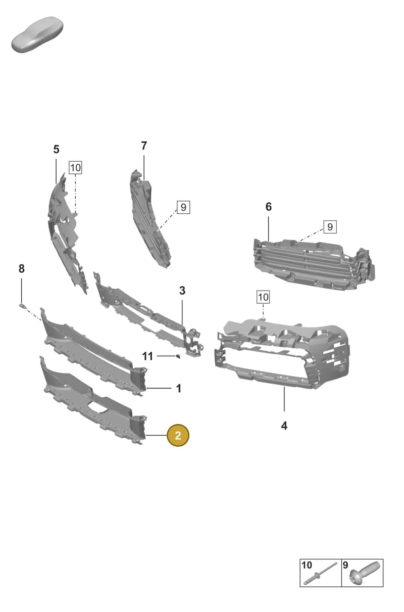 992807681BDOK1 — Porsche 911 (2018-2024) diagram p53802100, position 2