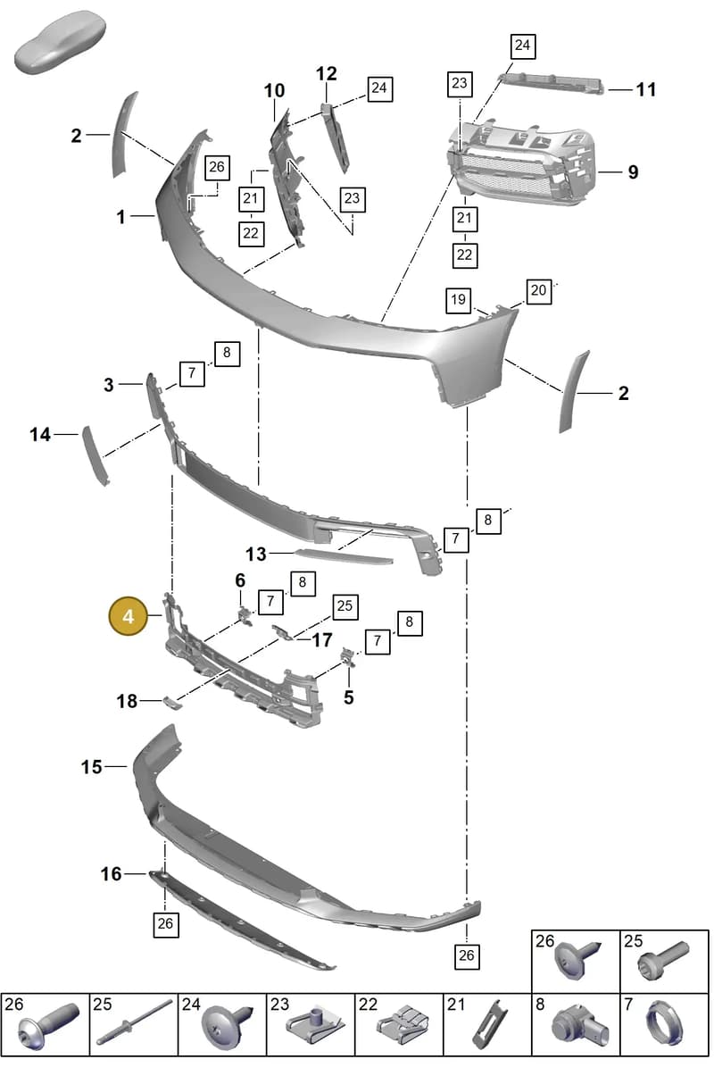 992807681CBOK1 — Porsche 911 (2018-2024) diagram p53802040, position 4