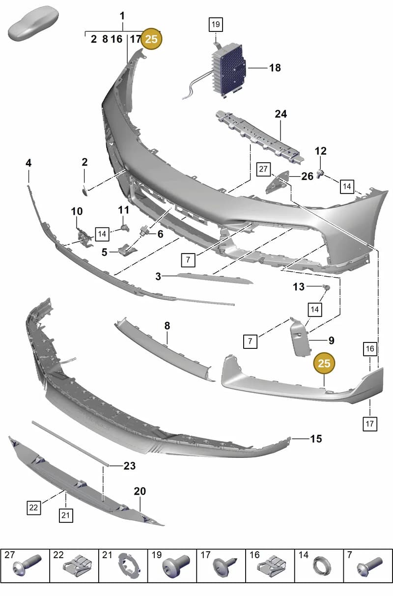 992807786AG2X — Porsche 911 (2020-2022) diagram p57802010, position 25