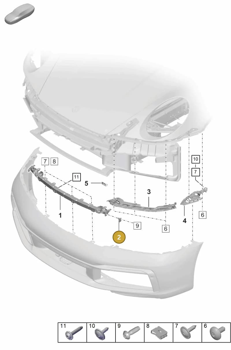 992807806 — Porsche 911 (2020-2022) diagram p57802200, position 2