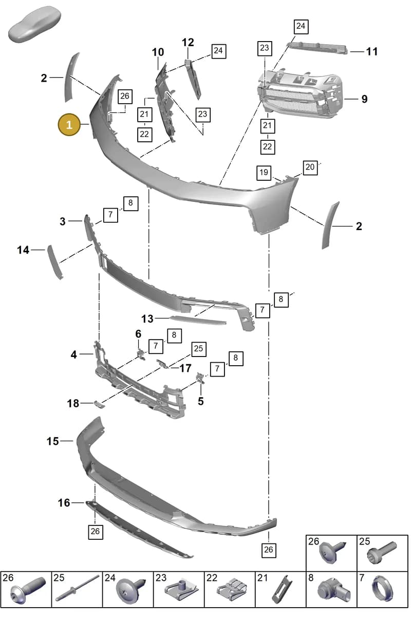 992807821 — Porsche 911 (2018-2024) diagram p53802040, position 1