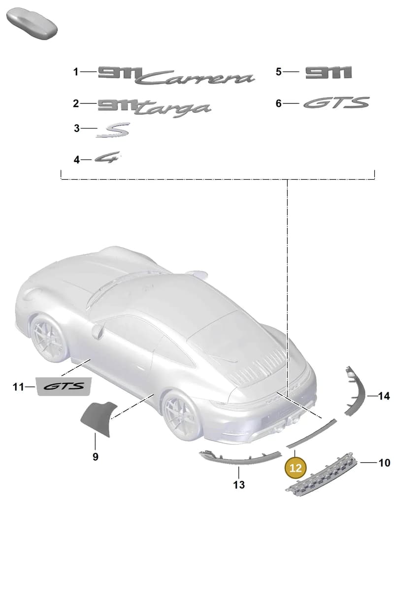 992807823COK1 — Porsche 911 (2024-2025) diagram p63810000, position 12