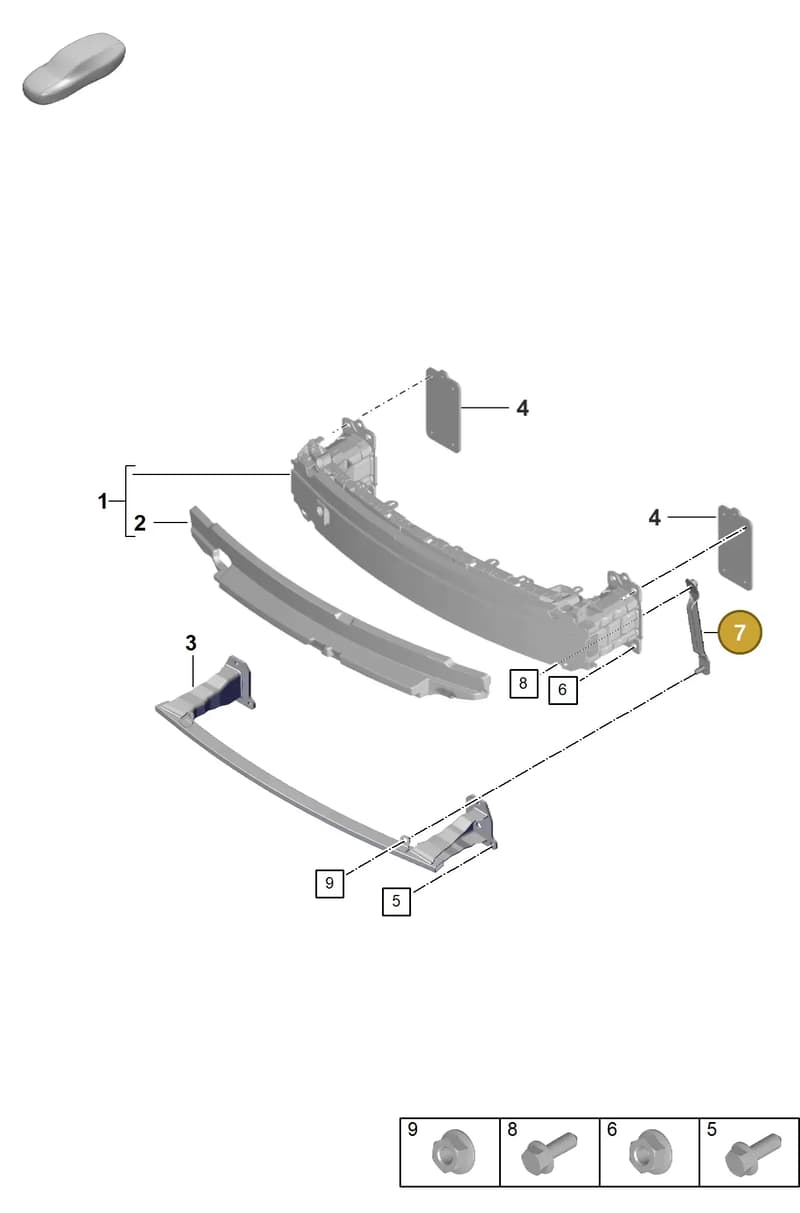 992807825 — Porsche 911 (2020-2022) diagram p57802400, position 7