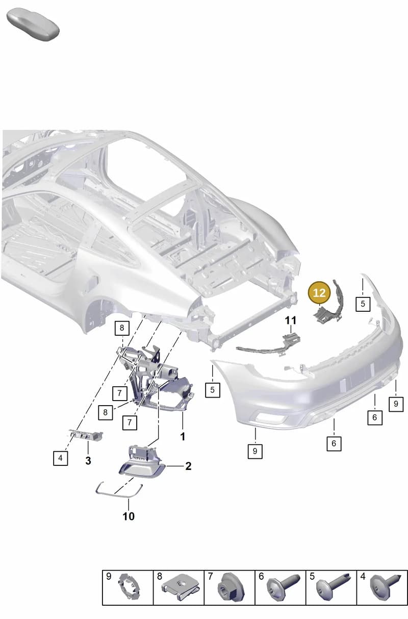 992807864F — Porsche 911 (2018-2024) diagram p53802700, position 12