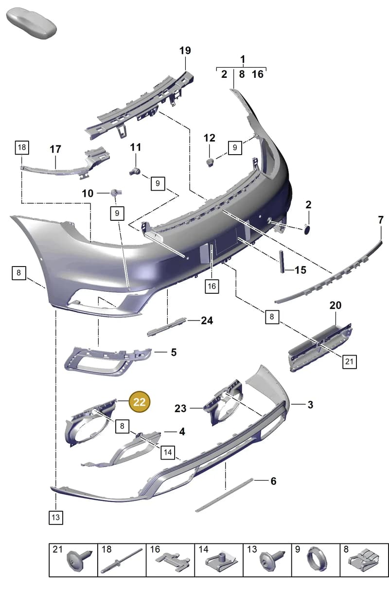 992807873 — Porsche 911 (2020-2022) diagram p57802500, position 22