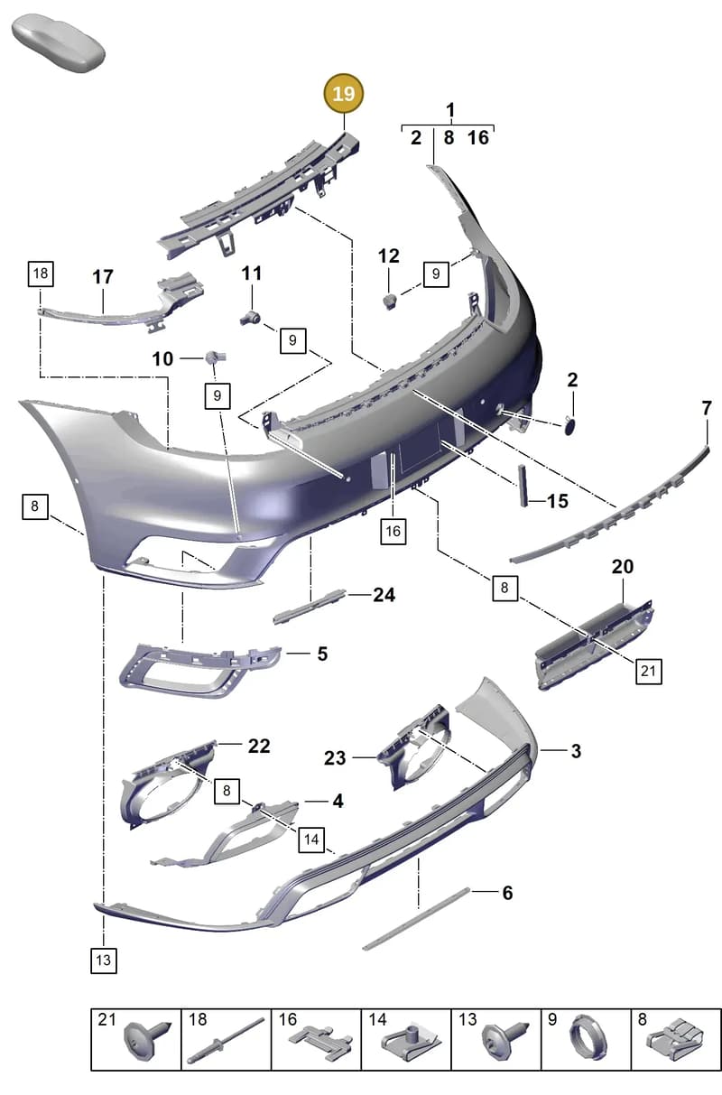 992807900B — Porsche 911 (2020-2022) diagram p57802500, position 19