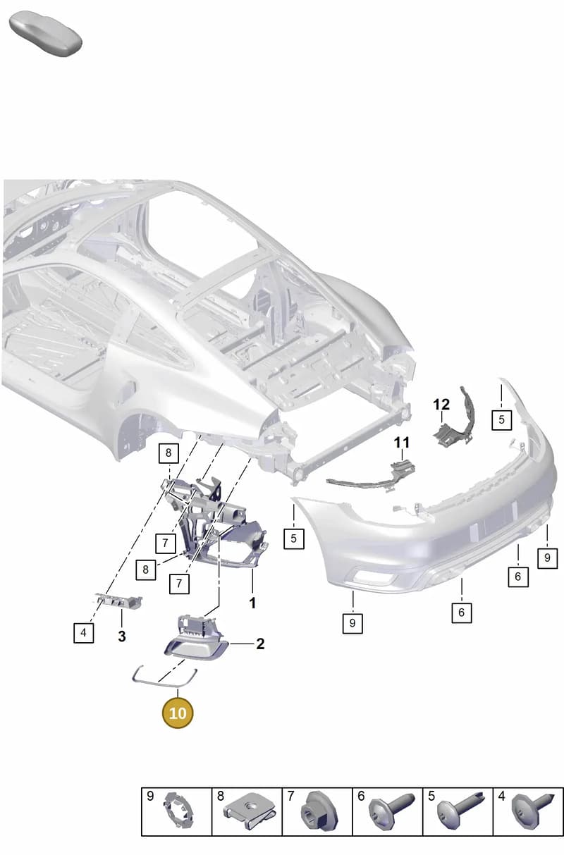992807900 — Porsche 911 (2018-2024) diagram p53802700, position 10