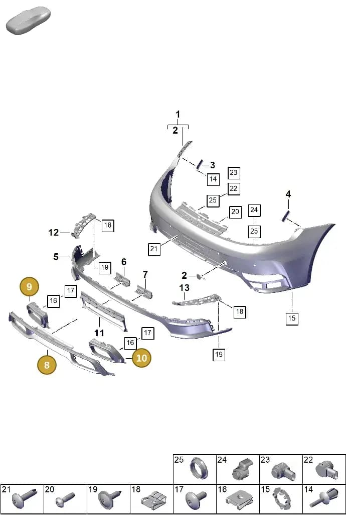 992807954JOK1 — Porsche 911 (2024-2025) diagram p63802500, position 8+9+10