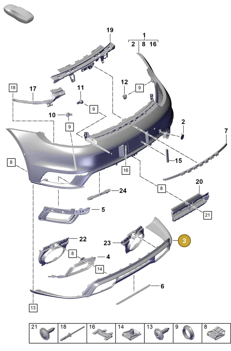 992807983DOK1 — Porsche 911 (2020-2022) diagram p57802500, position 3