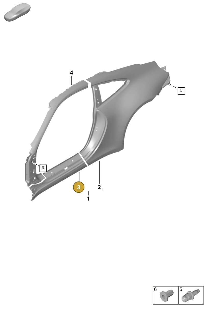 992809030AGRV — Porsche 992 Carrera Coupe (2024-) diagram p63801550, position 3