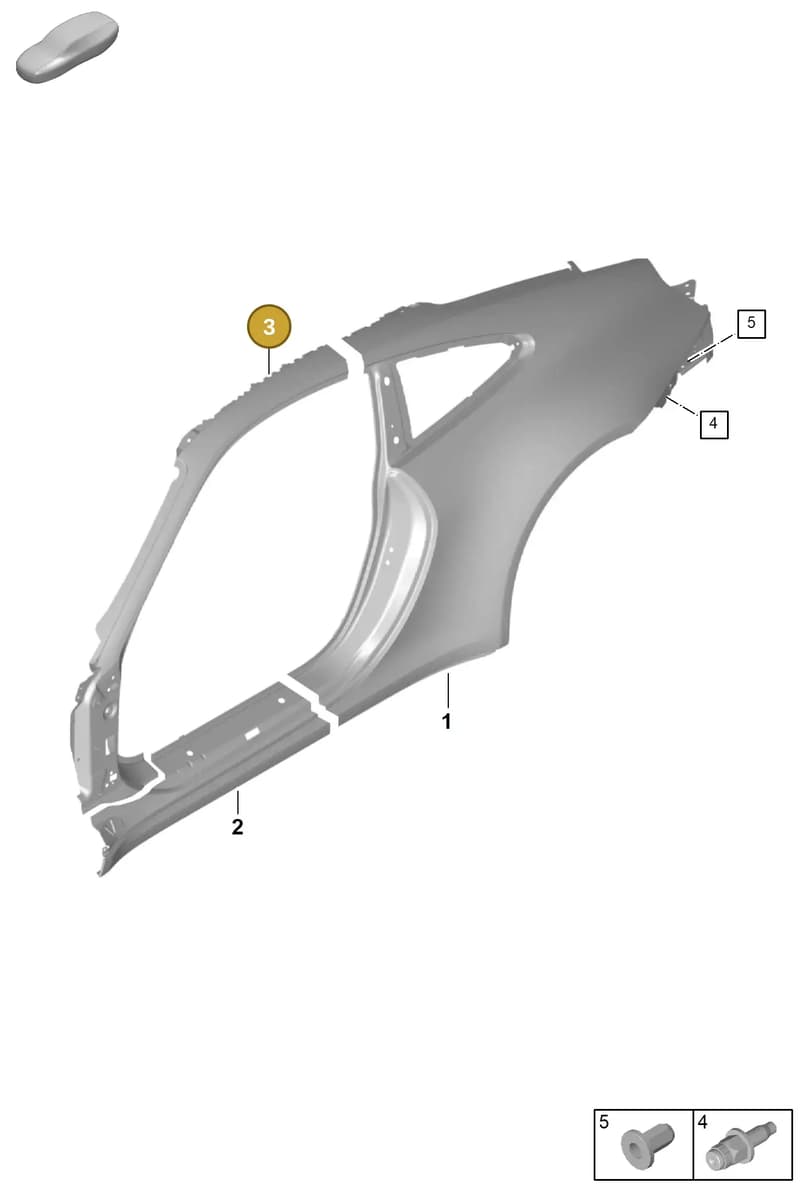 992809030BGRV — Porsche GT3 RS (2021-) diagram p59801550, position 3