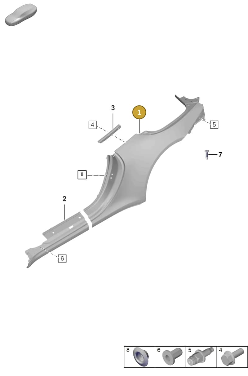 992809030HGRV — Porsche 911 (2018-2024) diagram p53801600, position 1
