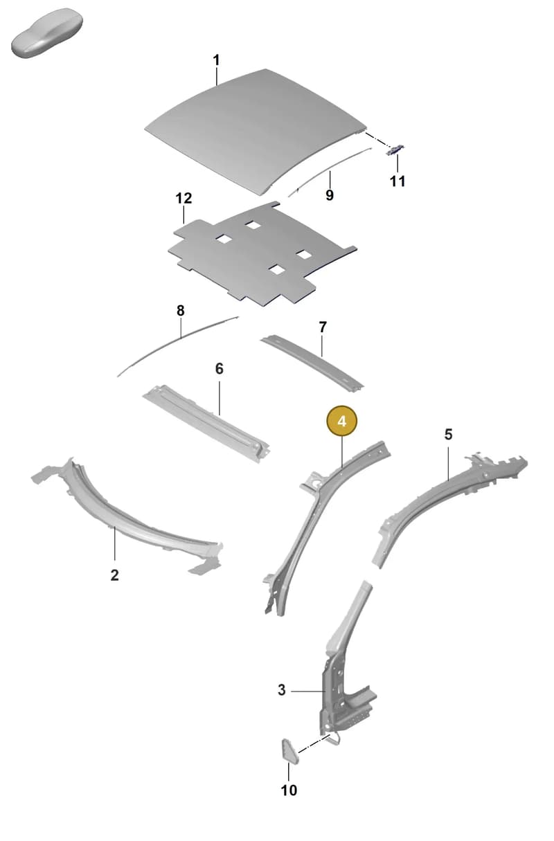 992809177BYGRV — Porsche GT3 RS (2021-) diagram p59801450, position 4
