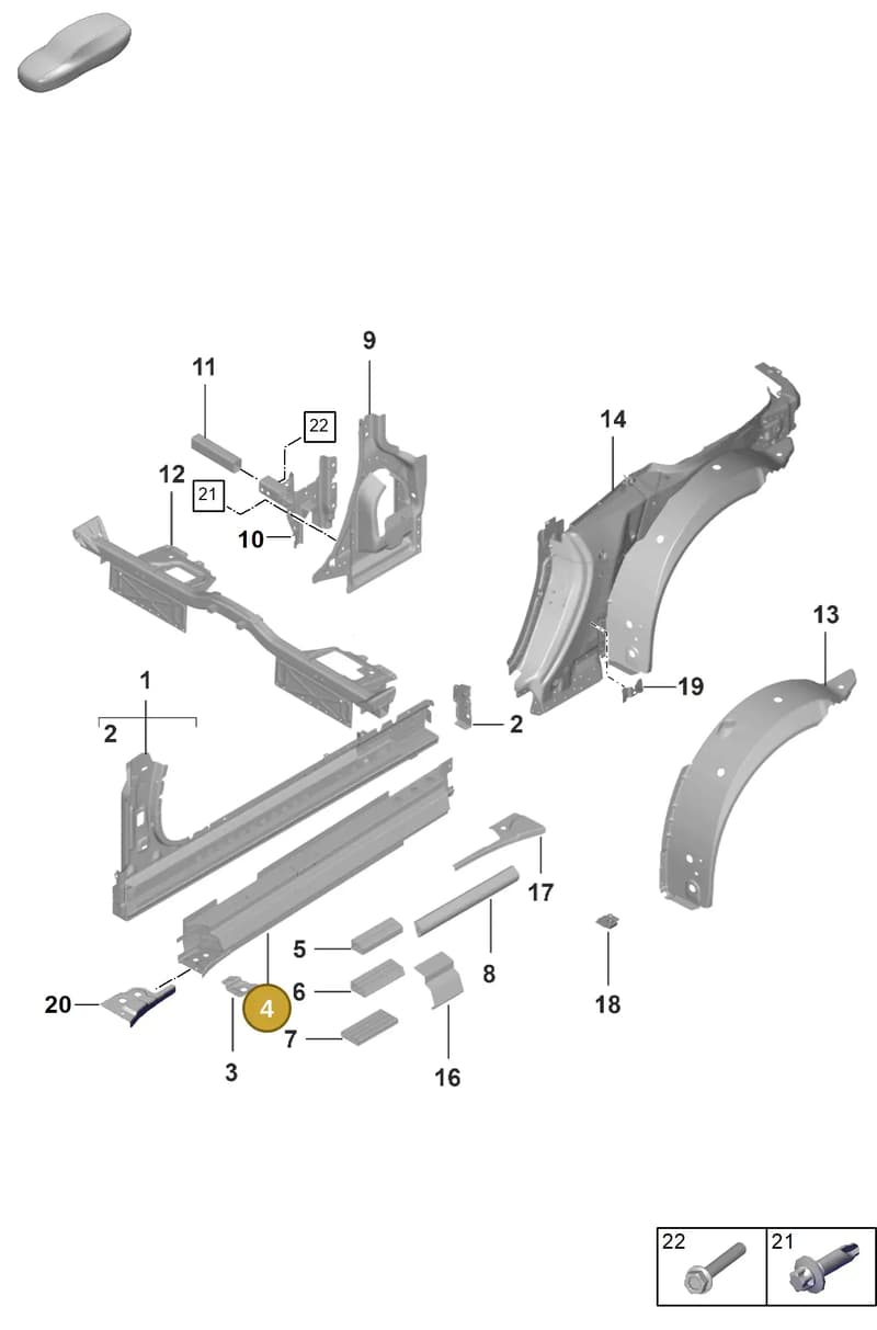 992809378AYGRV — Porsche 911 (2018-2024) diagram p53801510, position 4