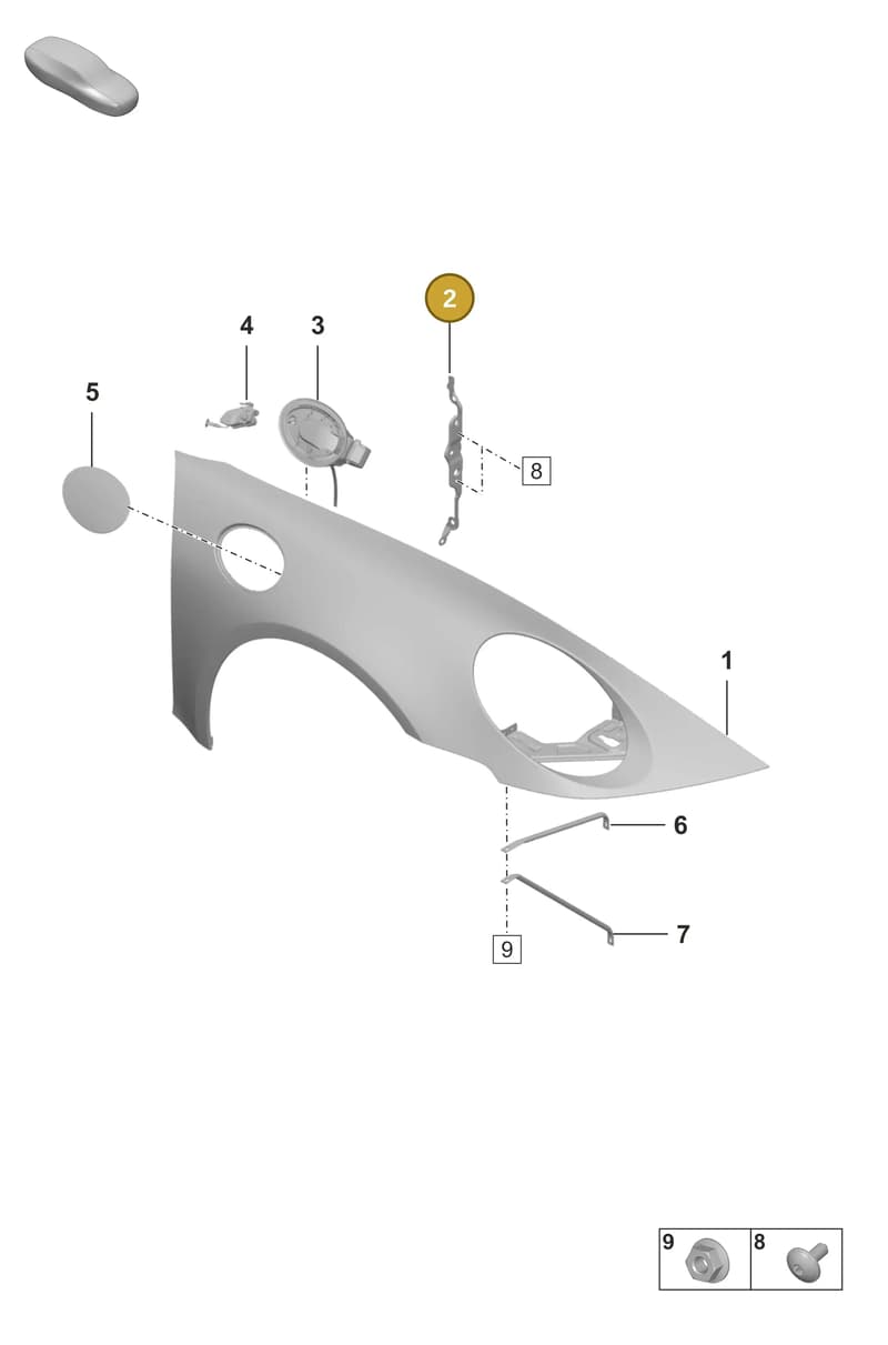 992809574YGRV — Porsche 992 Sport Classic (2020-) diagram p53801400, position 2