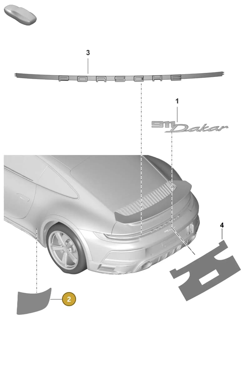 992809691E — Porsche 911 (2018-2024) diagram p53810010, position 2