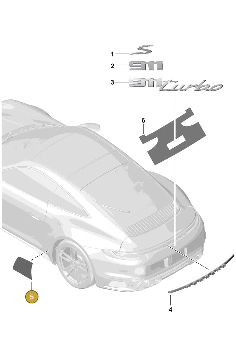 992809692C — Porsche 911 (2020-2022) diagram p57810000, position 5