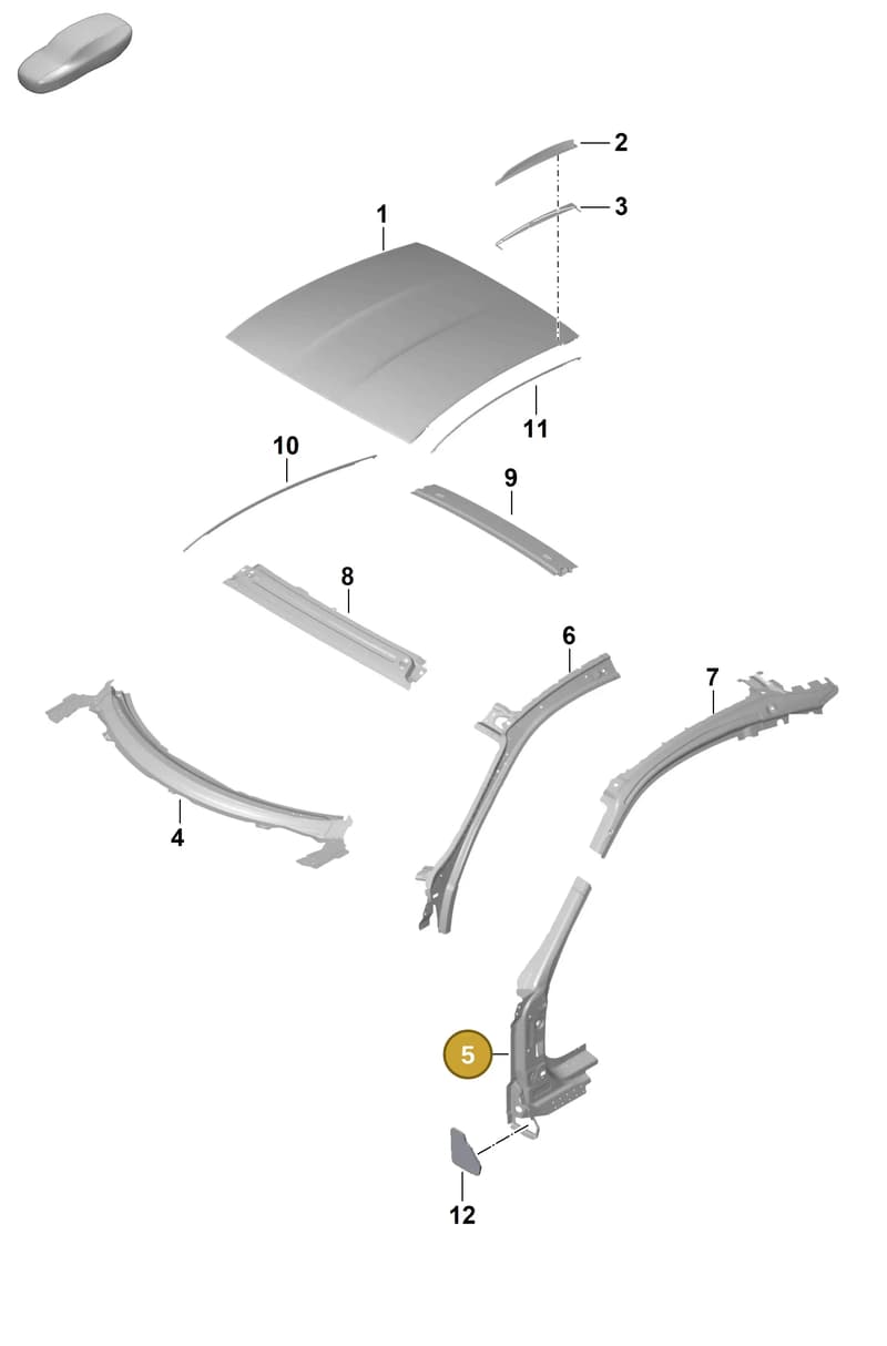 992810183YGRV — Porsche GT3 RS (2021-) diagram p59801460, position 5