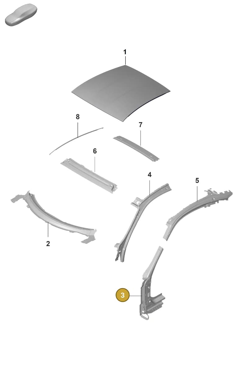 992810184YGRV — Porsche GT3 RS (2021-) diagram p59801470, position 3