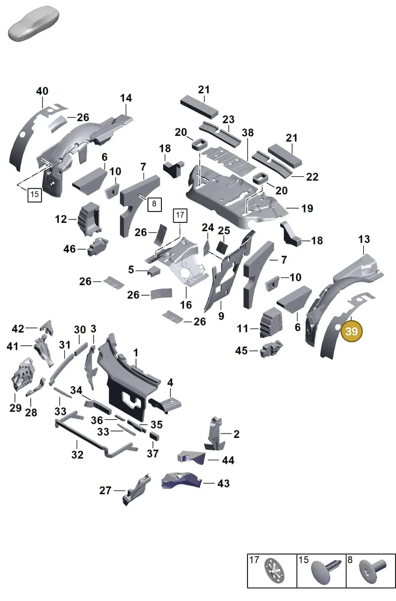 992810321 — Porsche 911 (2024-2025) diagram p63807445, position 39