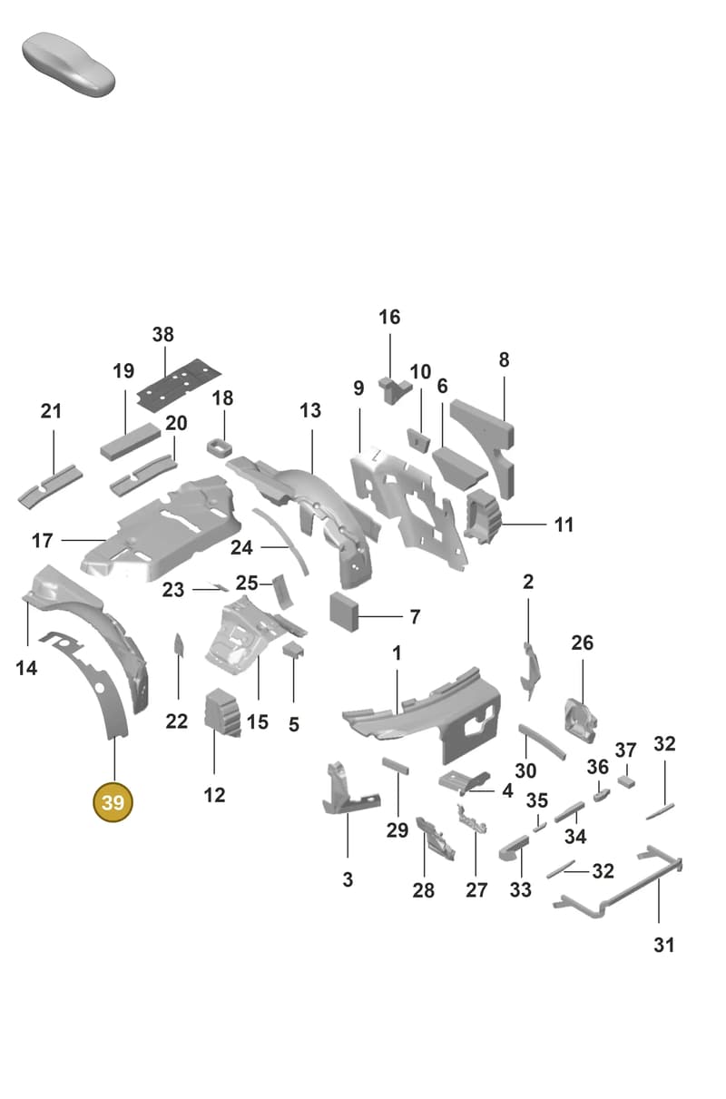 992810322 — Porsche 911 (2018-2024) diagram p53807800, position 39