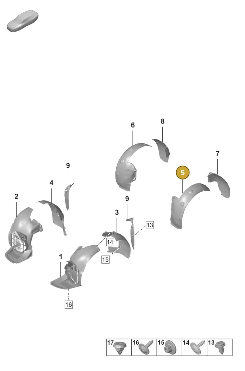 992810907B — Porsche 911 (2024-2025) diagram p53801750, position 5