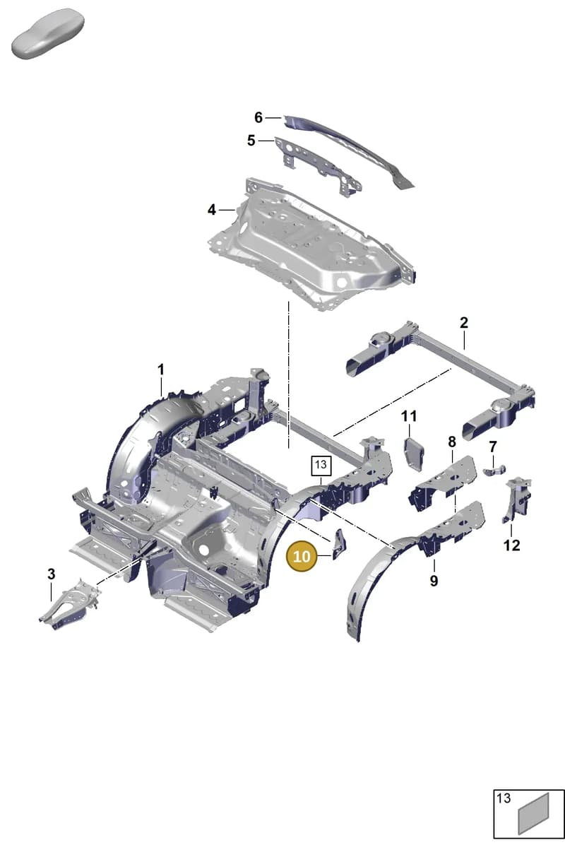 992813708YGRV — Porsche 992 Carrera Coupe (2024-) diagram p63801300, position 10