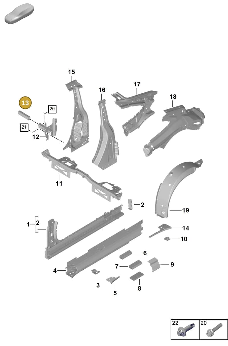 992813905YGRV — Porsche 992 Carrera Coupe (2024-) diagram p63801500, position 13