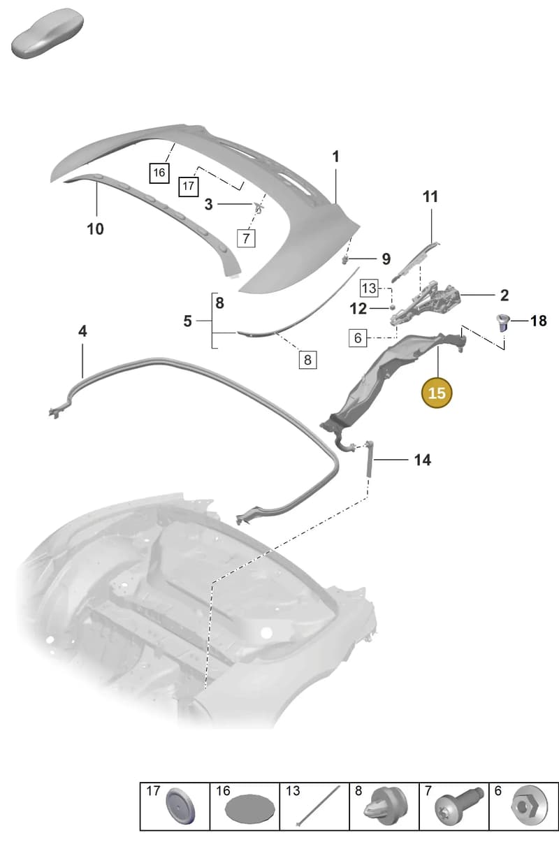 992813950 — Porsche 911 (2018-2024) diagram p53811060, position 15