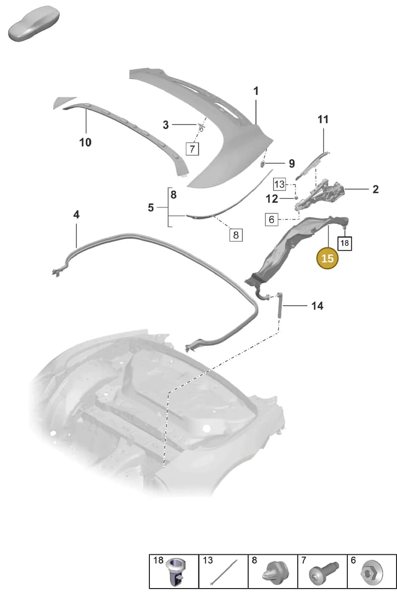 992813950 — Porsche 911 (2020-2022) diagram p57811060, position 15