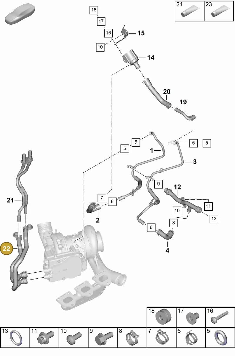 992815096 — Porsche 911 (2024-2025) diagram p63202110, position 22