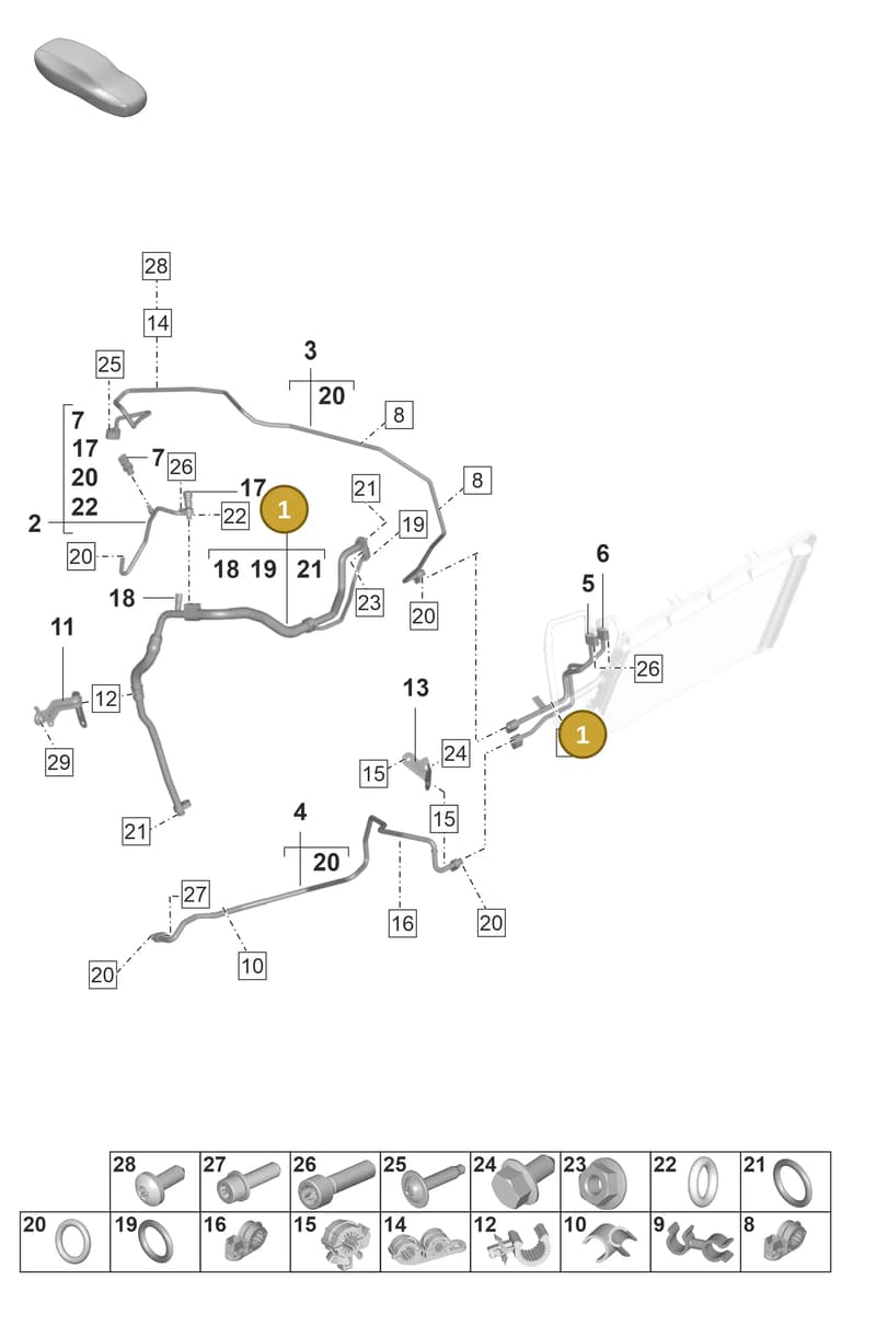 992816112E — Porsche 911 (2021-2022) diagram p59814710, position 1
