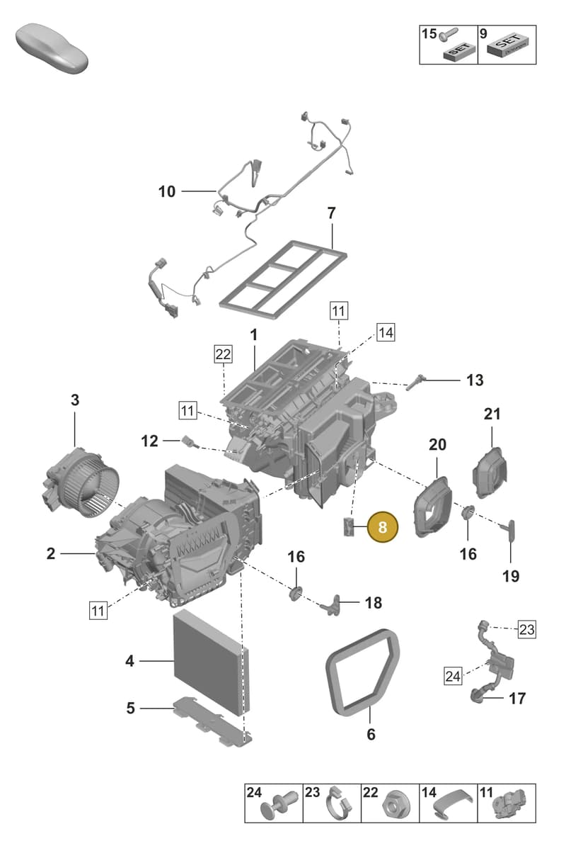 992816597A — Porsche 911 (2024-2025) diagram p53814000, position 8