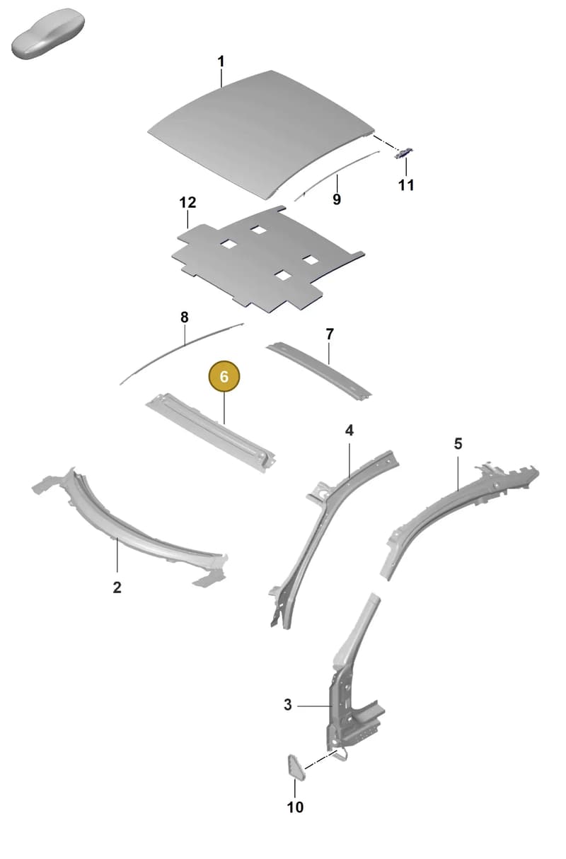 992817121YGRV — Porsche GT3 RS (2021-) diagram p59801450, position 6
