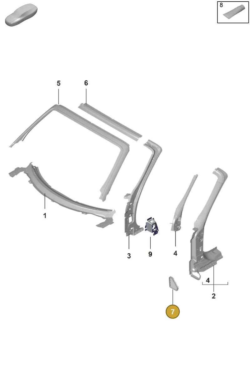992819432 — Porsche 911 (2020-2022) diagram p53801460, position 7