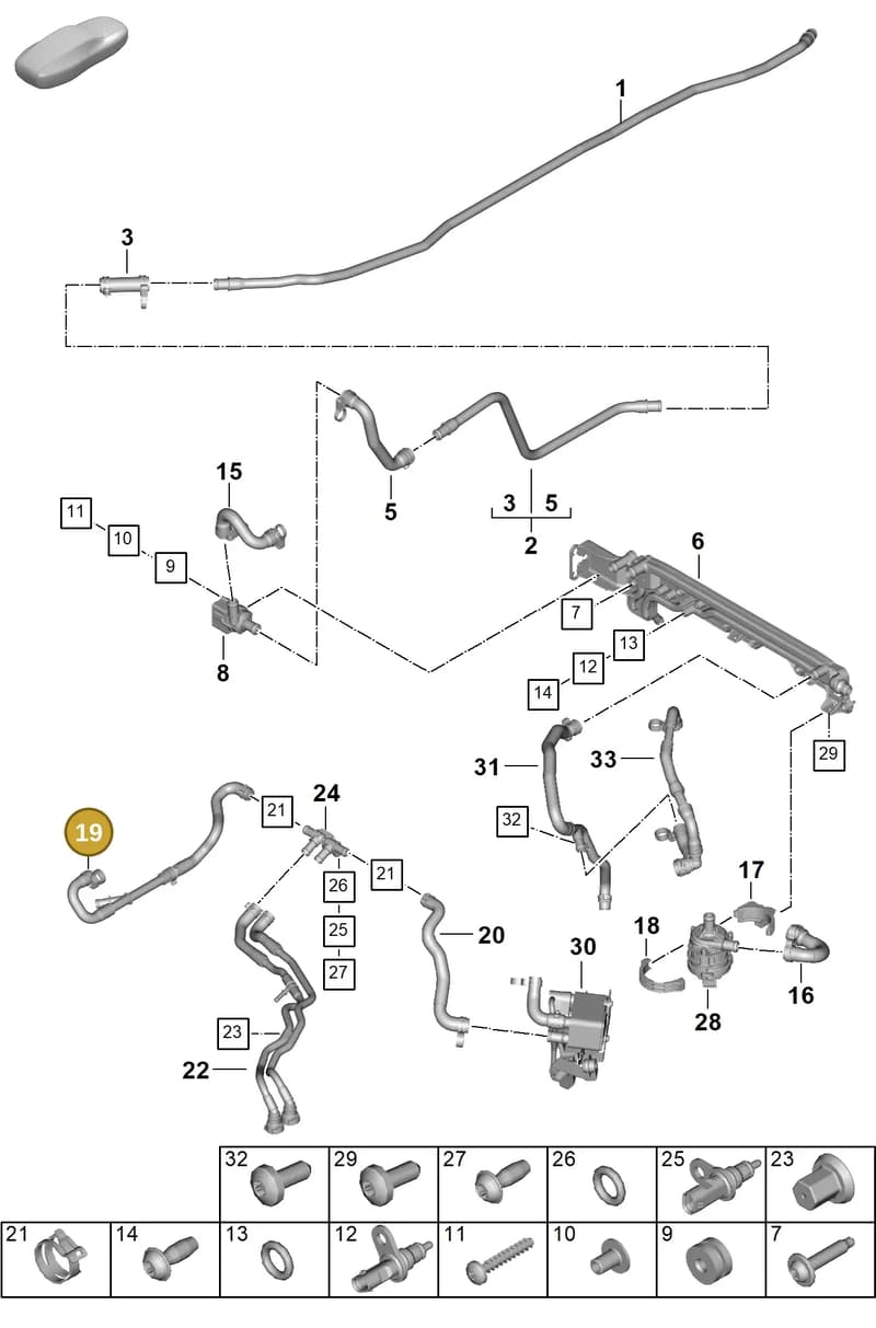 992819856 — Porsche 911 (2024-2025) diagram p63105550, position 19