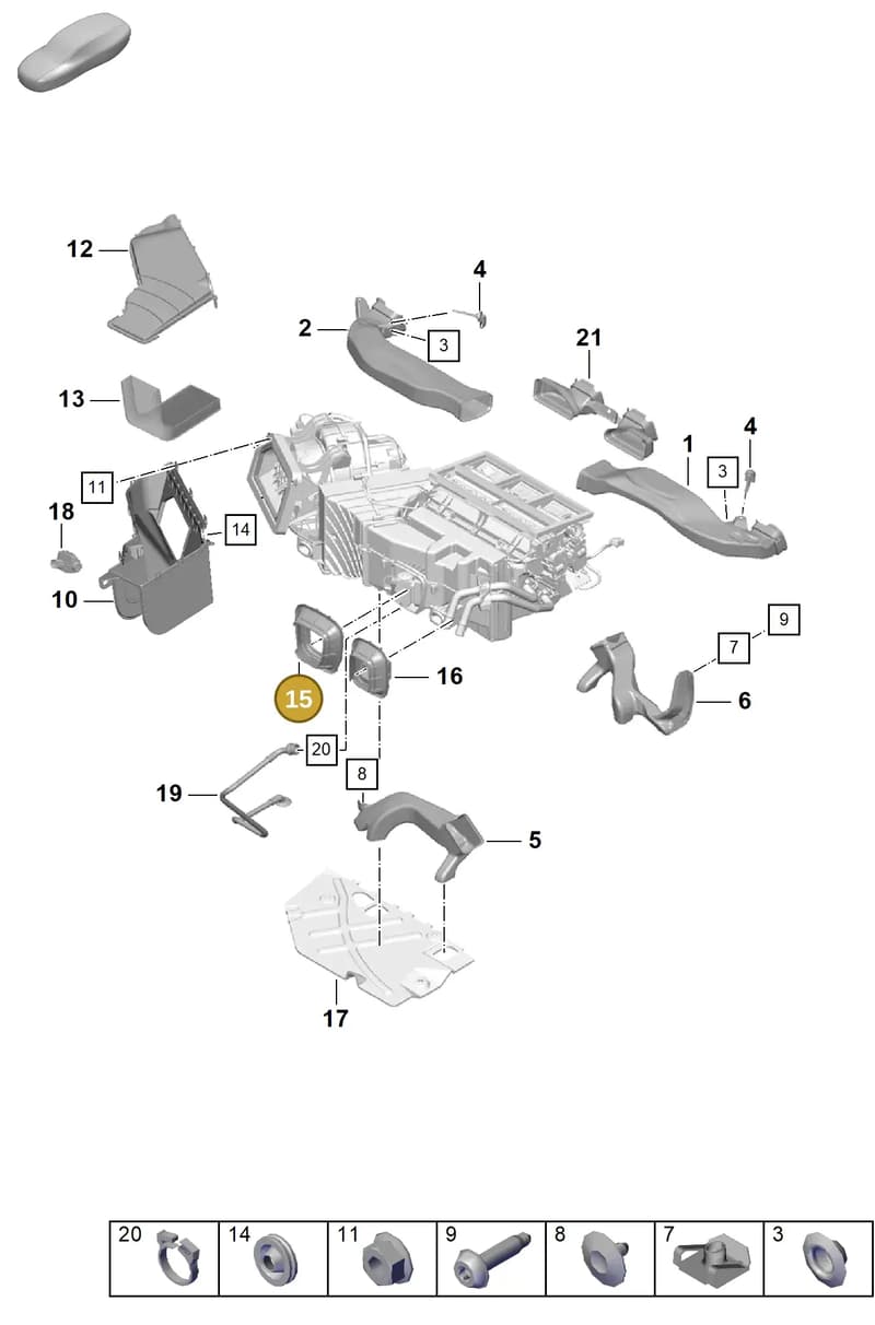 992820098 — Porsche Cayman (2019-2022) diagram p55813050, position 15