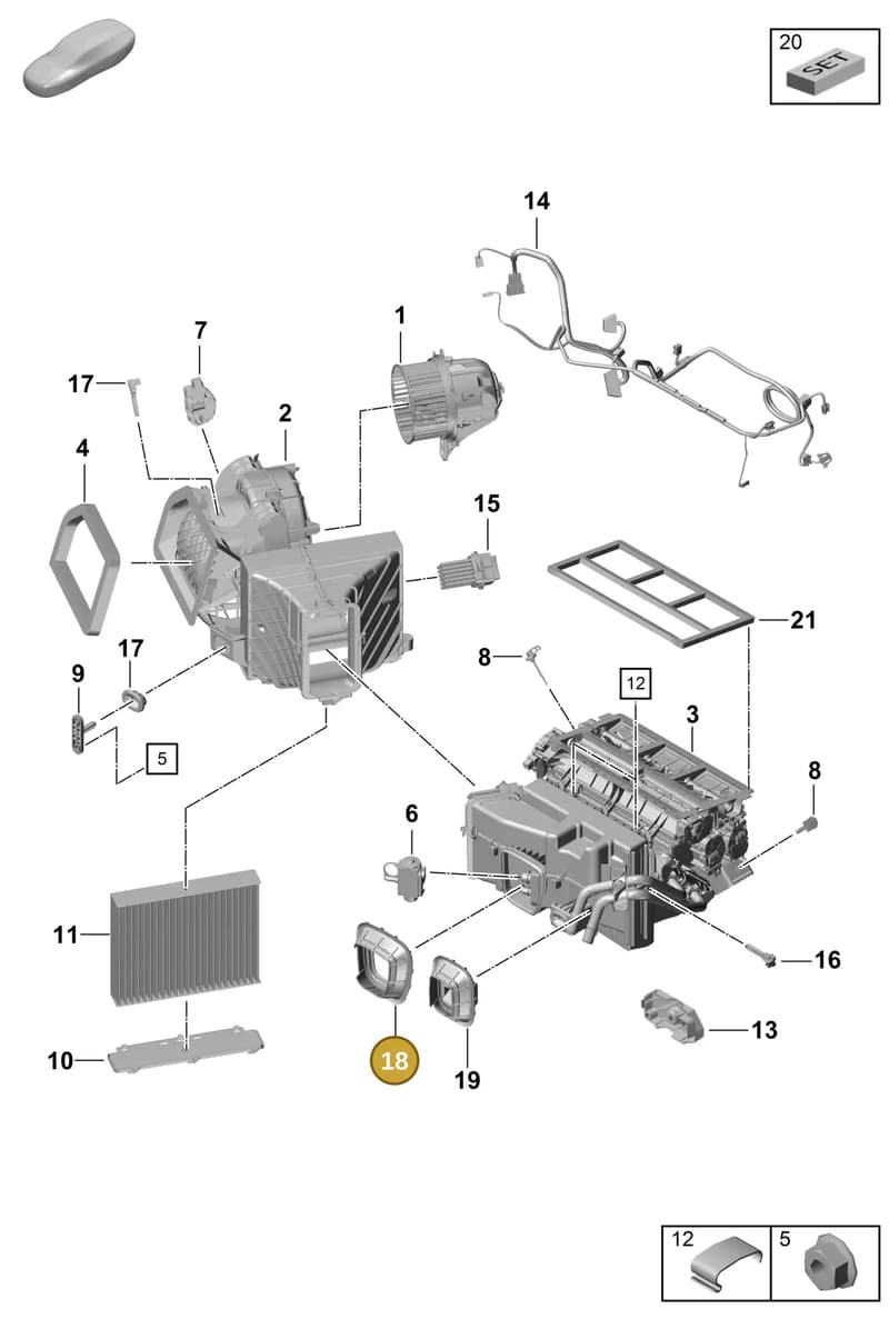 992820098 — Porsche Boxster Spyder (2019-2020) diagram p55814000, position 18