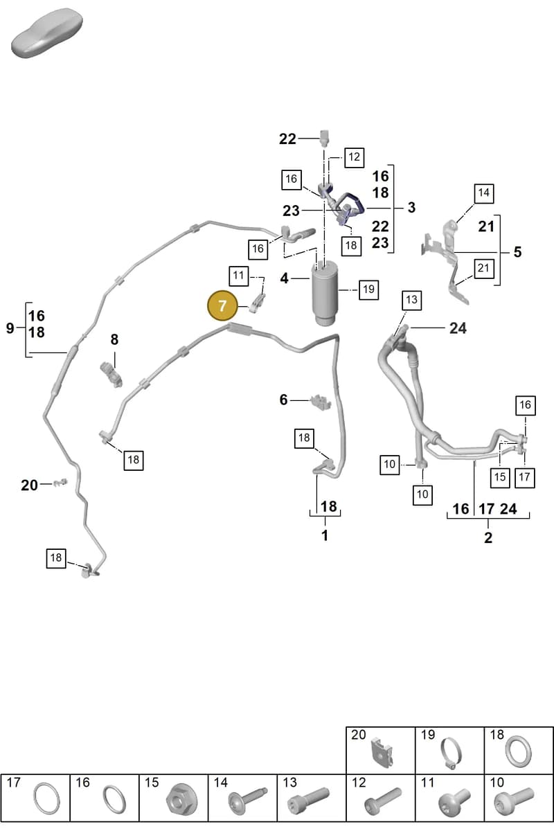 992820195 — Porsche 911 (2024-2025) diagram p63814550, position 7