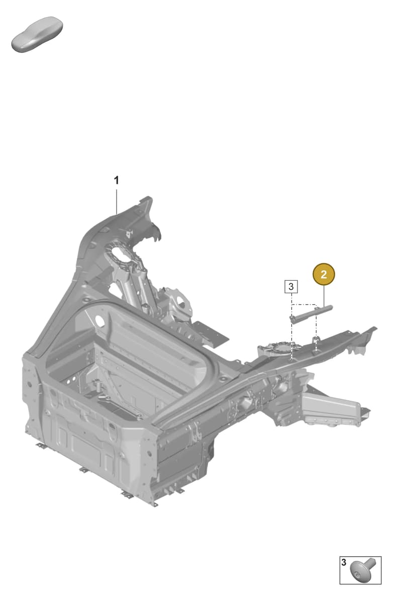 992821225YGRV — Porsche GT3 RS (2021-) diagram p59801050, position 2