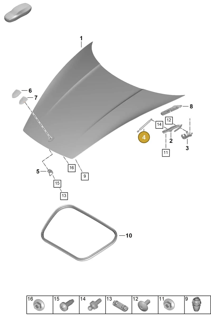 992823359A — Porsche 911 (2024-2025) diagram p63803000, position 4
