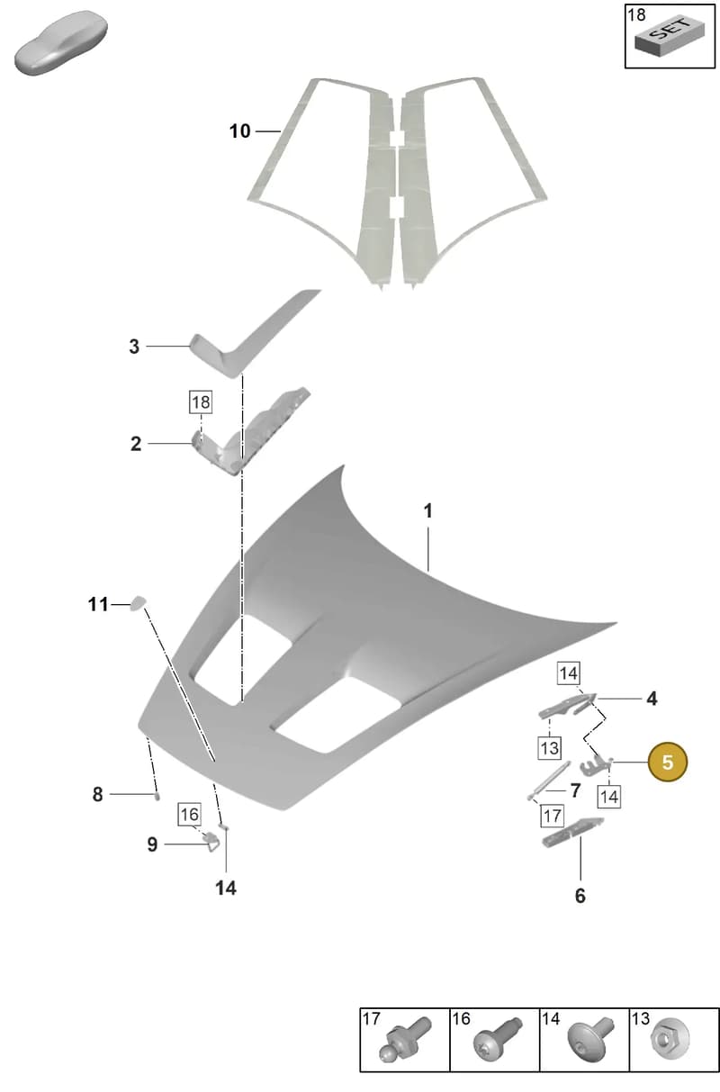 992823612Y — Porsche 911 (2021-2022) diagram p59803010, position 5