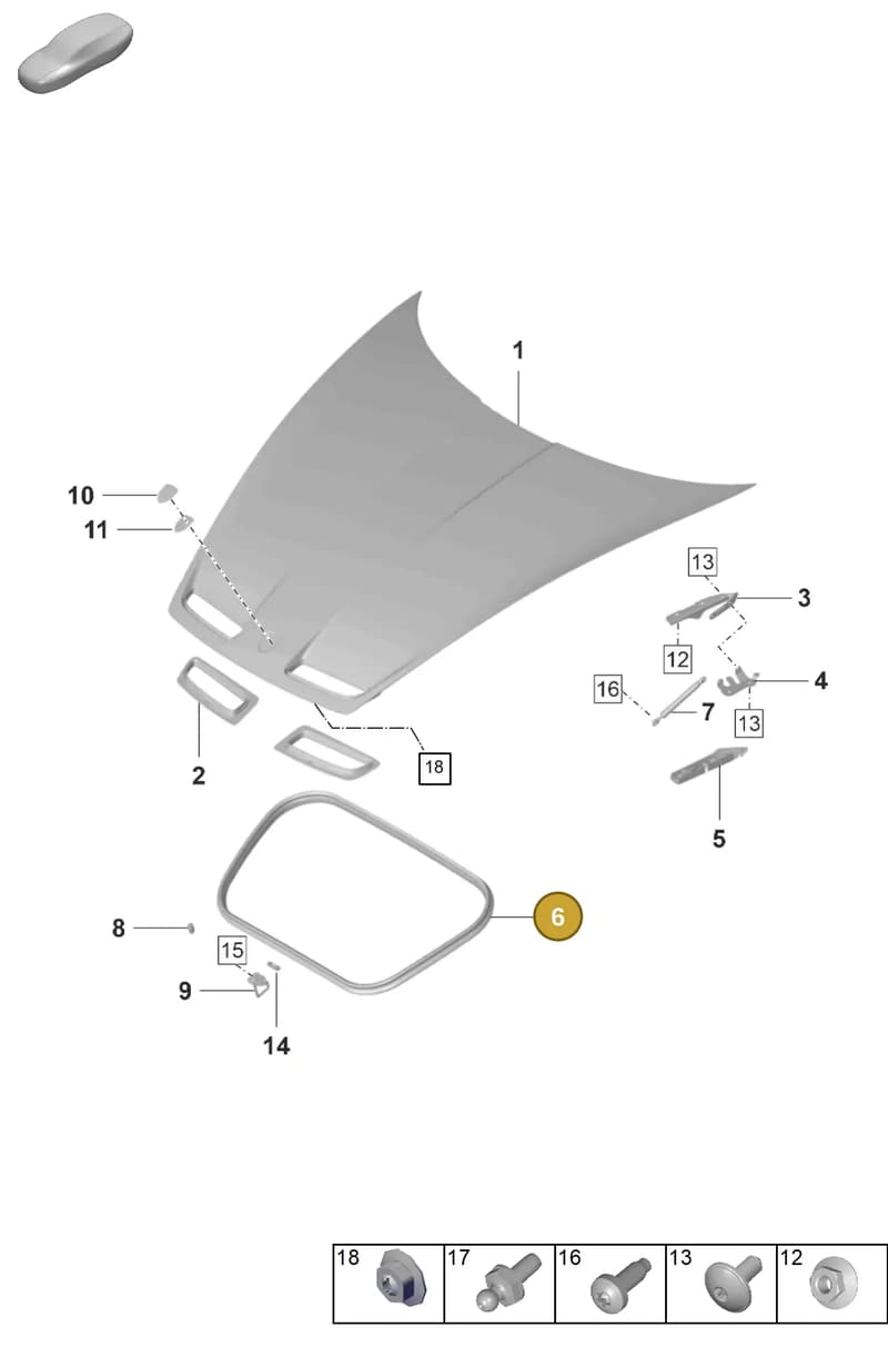 992823727A — Porsche 911 (2021-2022) diagram p59803000, position 6