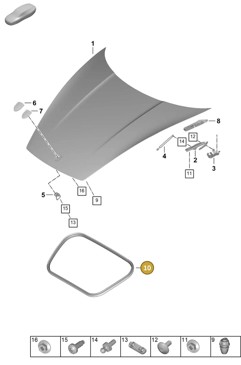 992823727A — Porsche 911 (2024-2025) diagram p63803000, position 10