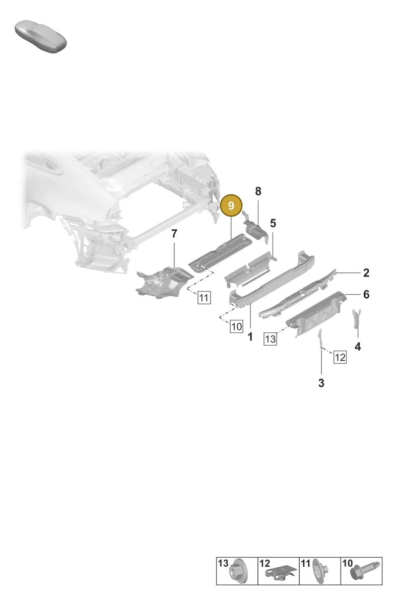 992825753B — Porsche 911 (2018-2024) diagram p53802810, position 9