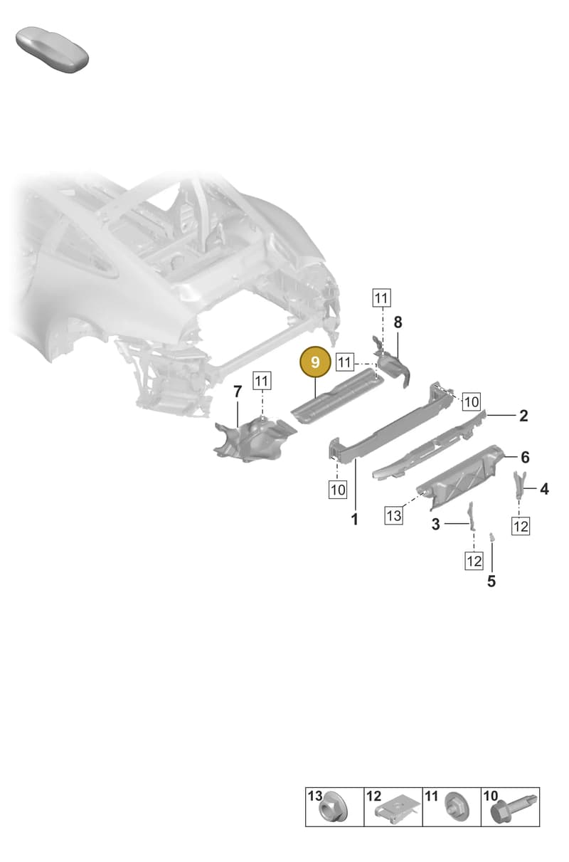 992825753B — Porsche 911 (2018-2024) diagram p53802800, position 9