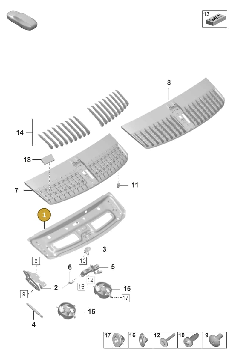 992827025YGRV — Porsche 911 (2018-2024) diagram p53803100, position 1
