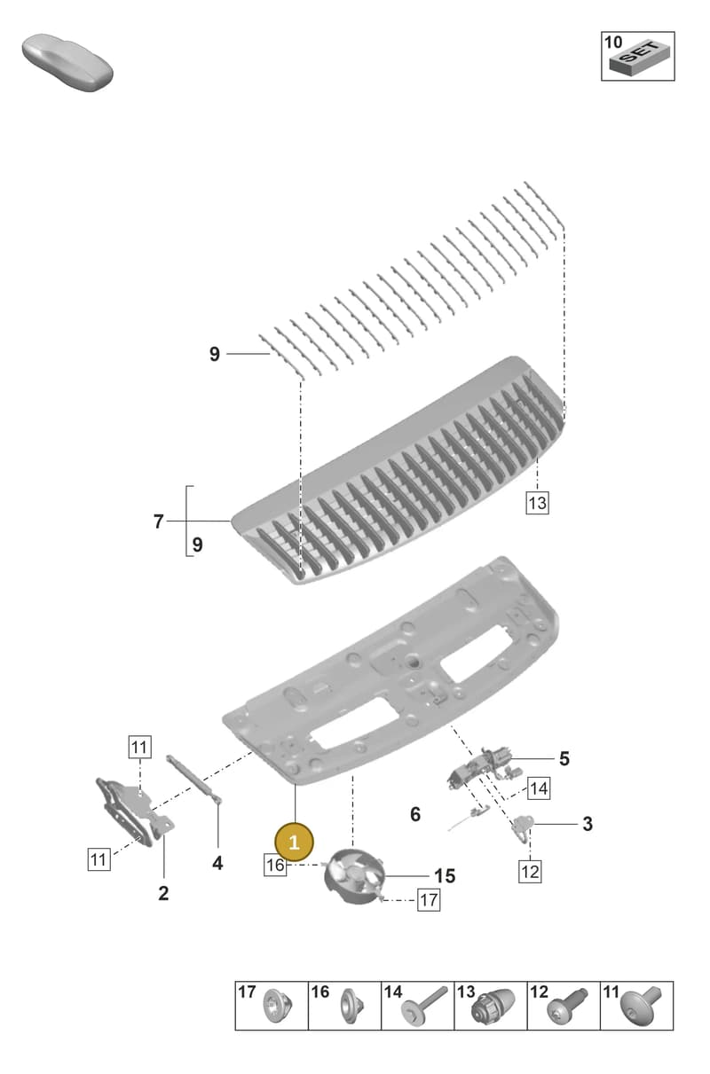 992827025YGRV — Porsche 911 (2018-2024) diagram p53803120, position 1