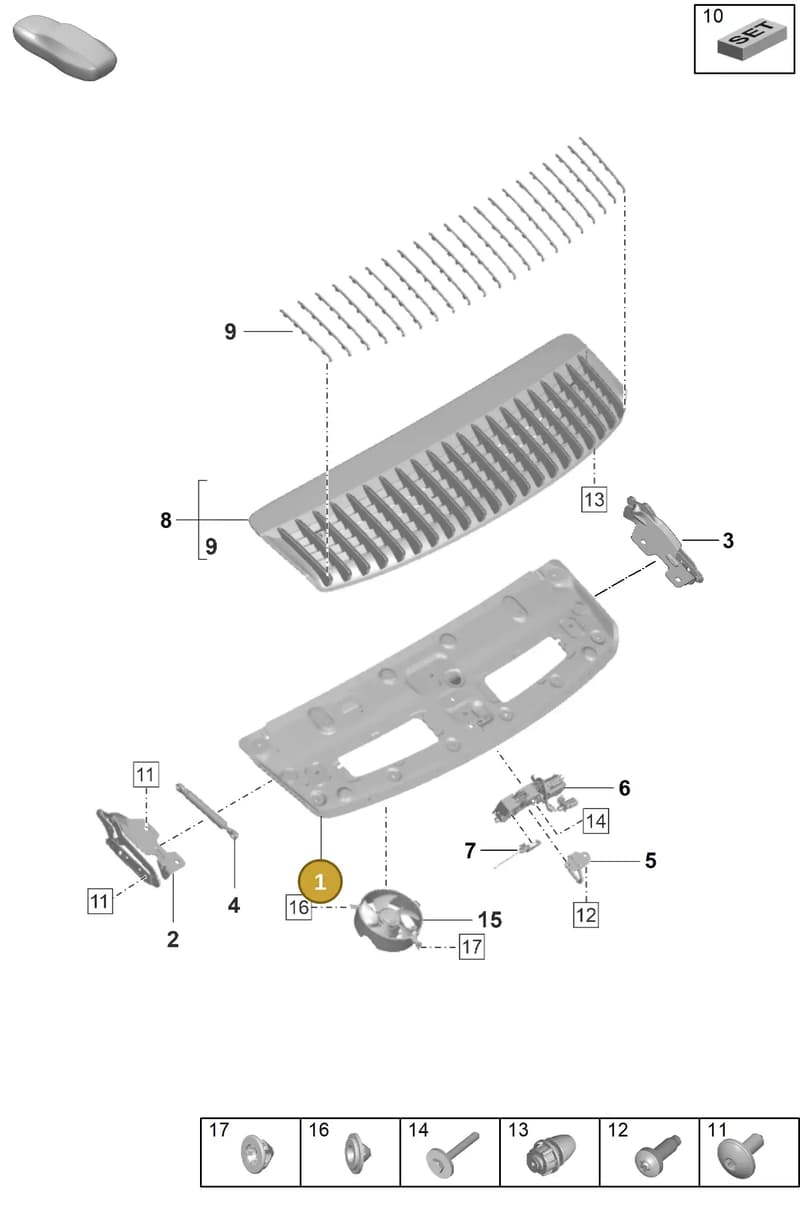 992827025YGRV — Porsche 911 (2018-2024) diagram p53803130, position 1