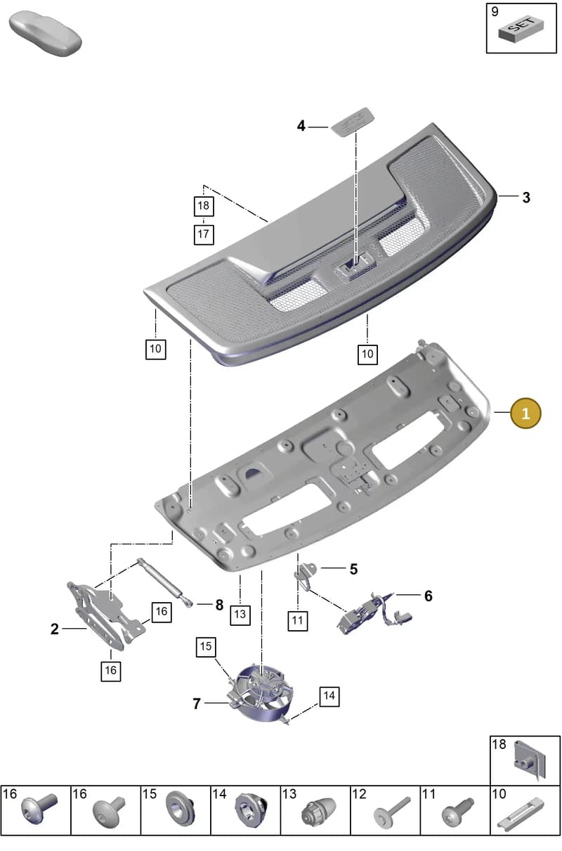 992827025YGRV — Porsche GT3 RS (2021-) diagram p59803110, position 1